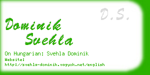 dominik svehla business card